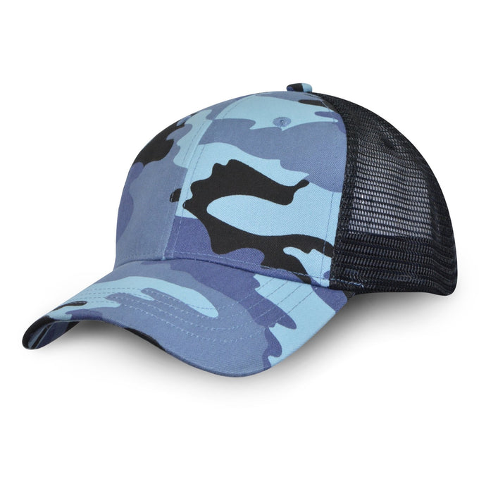 7040 - Camo Trucker Snap Back Hat