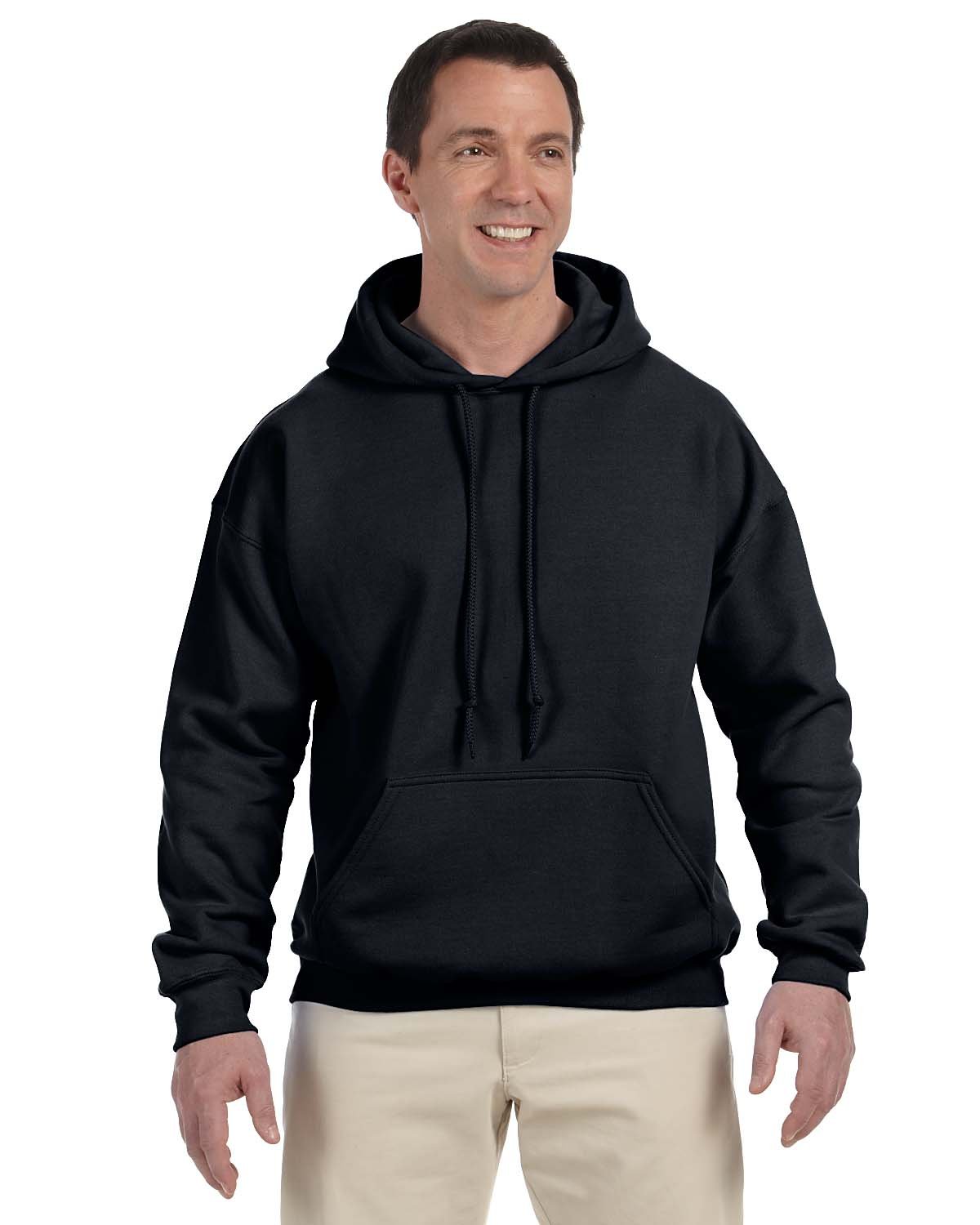 Express  Skimming Puff Sleeve Fleece Hoodie in Pitch Black